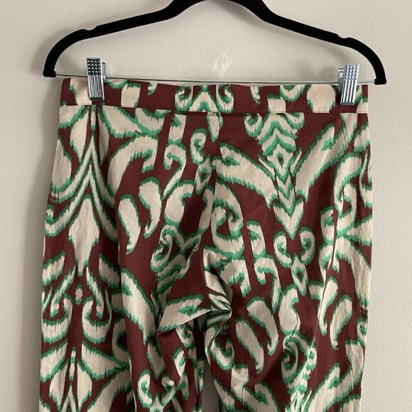 Zara Women XS Boho Retro Mid Rise Straight Leg Selena Cotton Printed Pants NWT - Picture 9 of 13